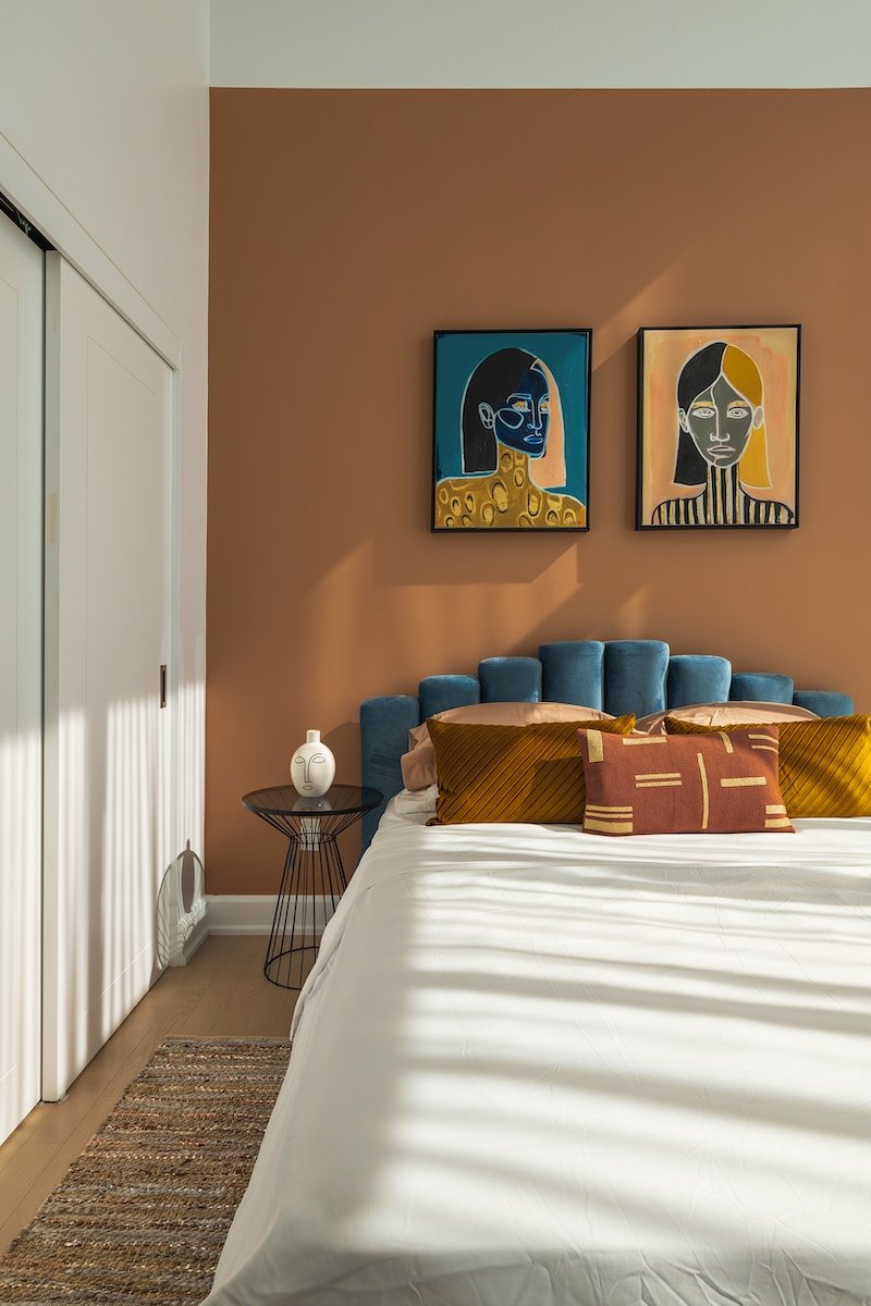 Photo by Nathan Van Egmond white and brown wooden bed frame